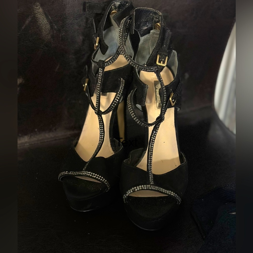 Guess rhinestone heels. Only worn a handful of times. Super cute!